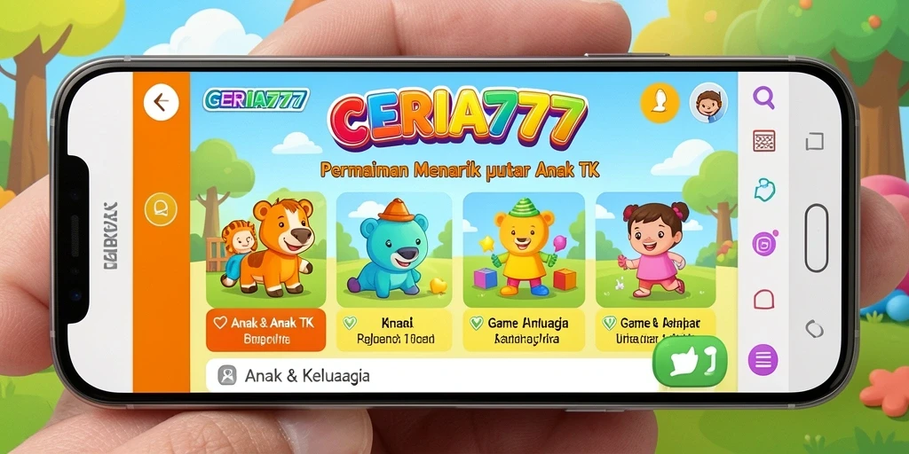 Antarmuka CERIA777 yang interaktif dan menarik untuk anak-anak.