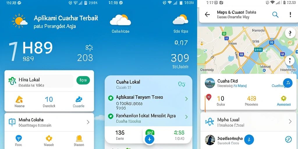 Antarmuka H89 menampilkan informasi cuaca lokal dengan jelas dan informatif.
