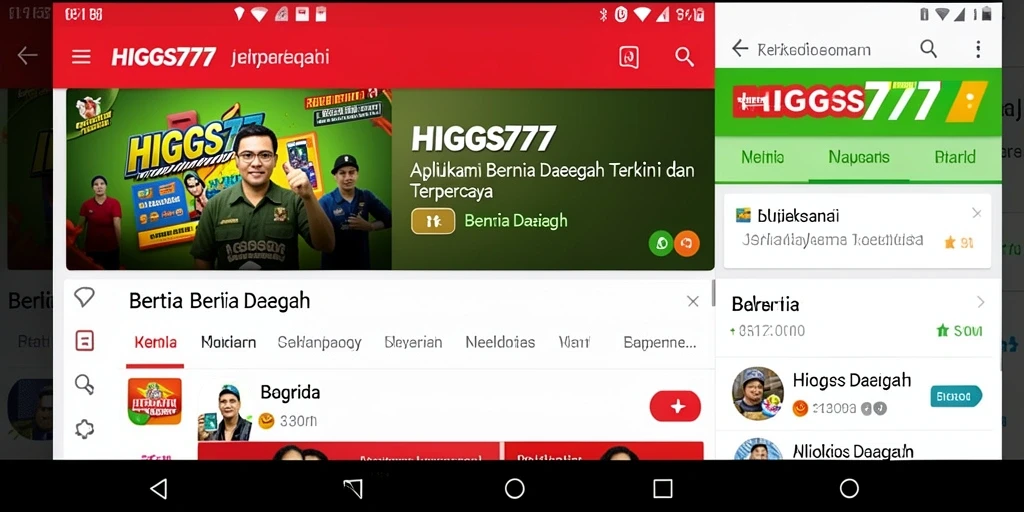 Tampilan utama HIGGS777 dengan berita daerah terkini.