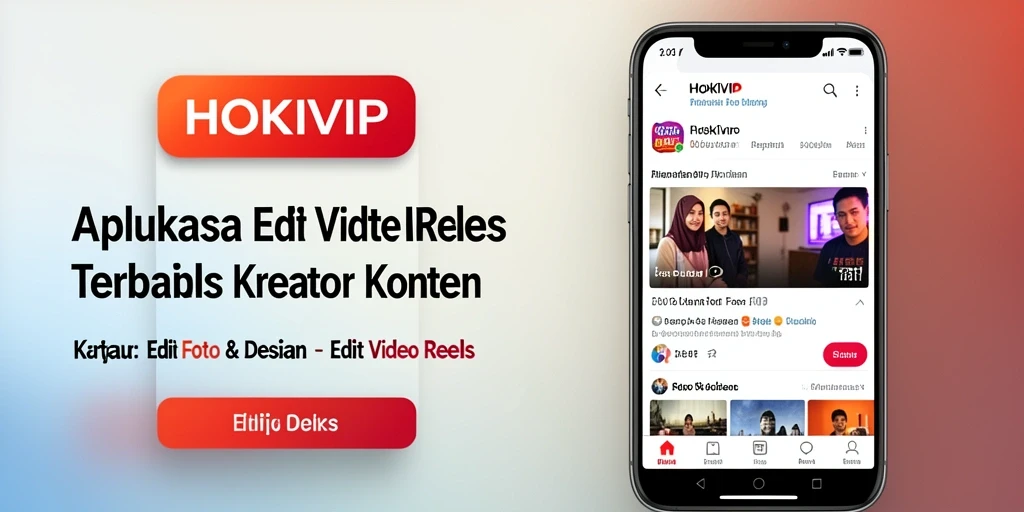 Tampilan antarmuka aplikasi HOKIVIP untuk Edit Video Reels yang menarik.