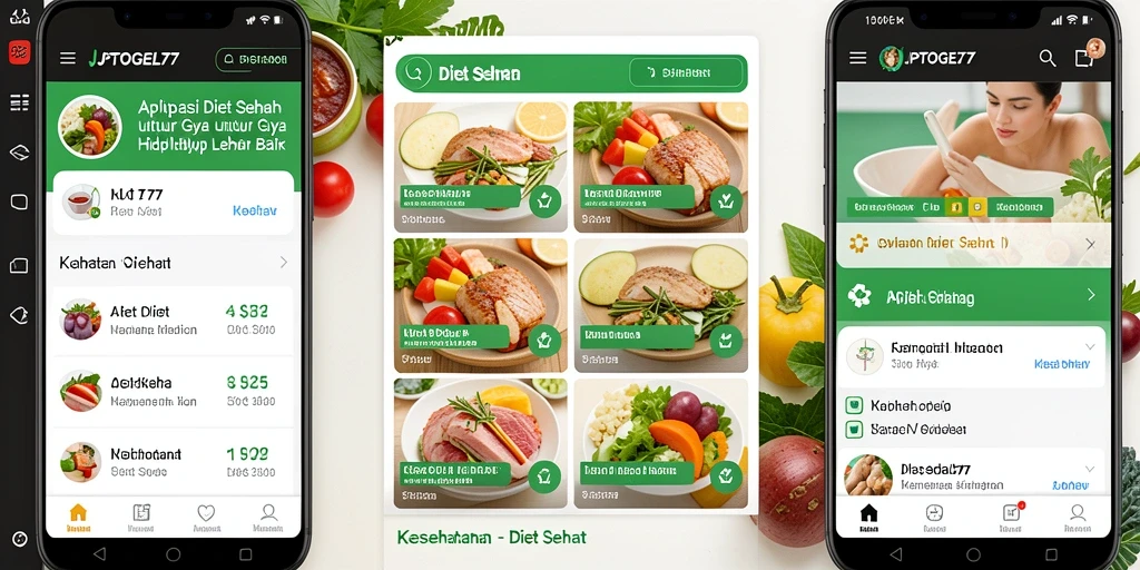 Tampilan antarmuka aplikasi Diet Sehat JPTOGEL77 yang menarik.