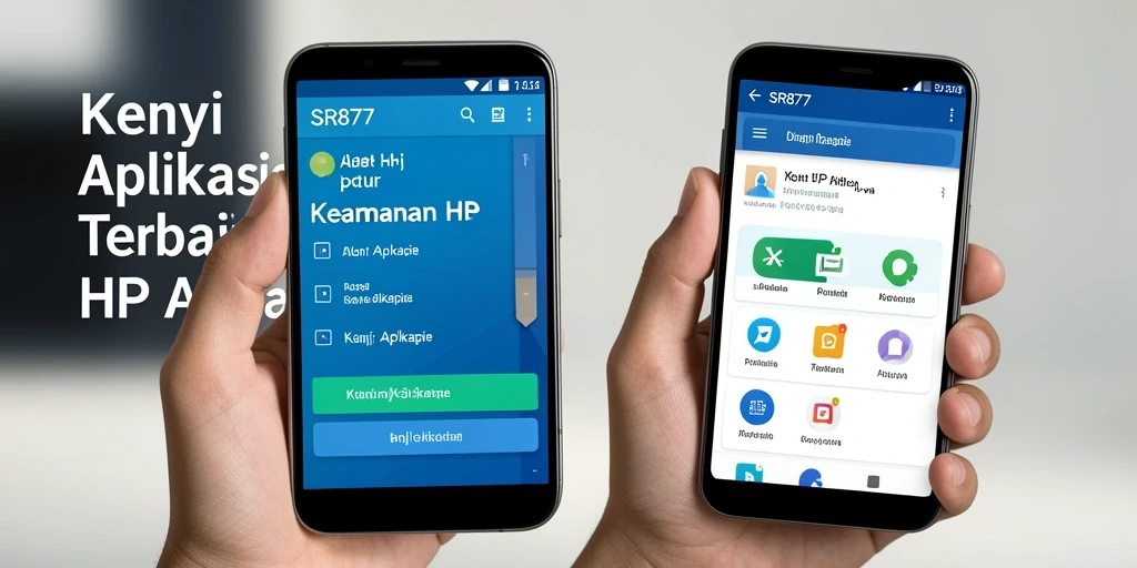Antarmuka aplikasi Kunci Aplikasi SR877 dengan fitur perlindungan maksimal.