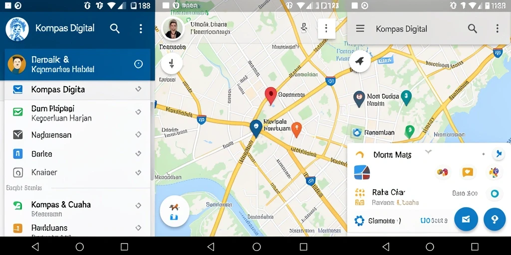 Antarmuka user-friendly TKP188 dengan fitur kompas digital yang intuitif.