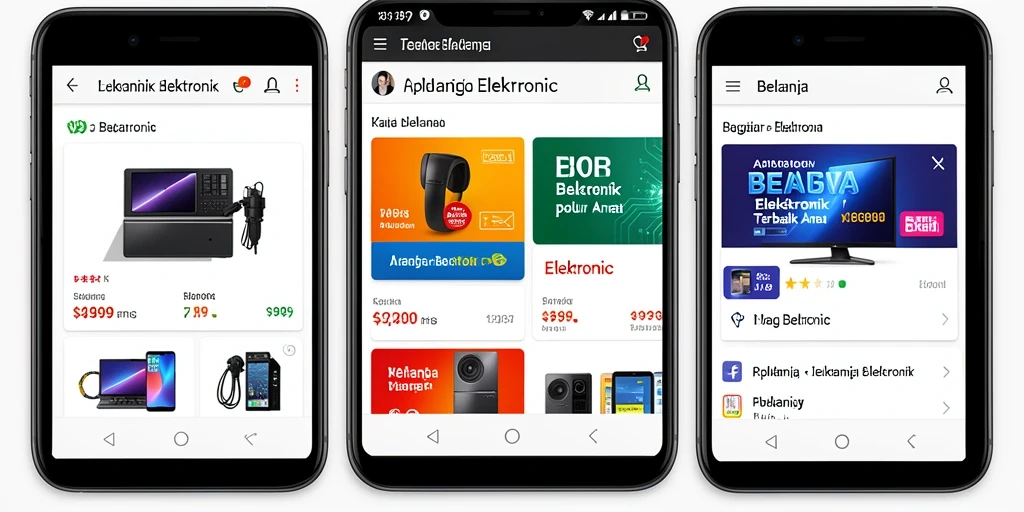 Tampilan utama aplikasi V89 yang user-friendly untuk berbelanja elektronik.