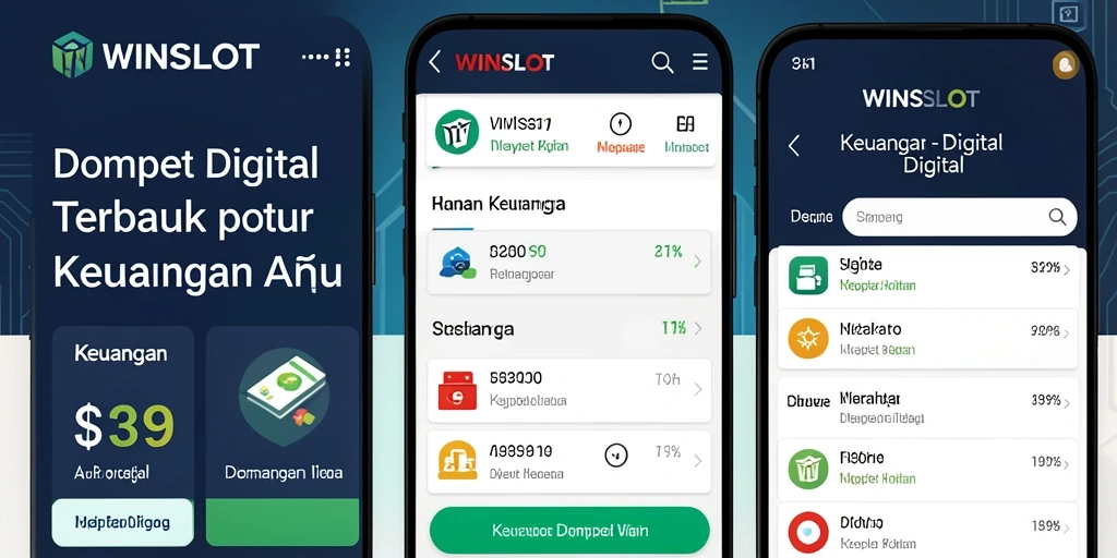 Antarmuka WINSLOT yang modern dan fungsi Dompet Digital yang praktis.